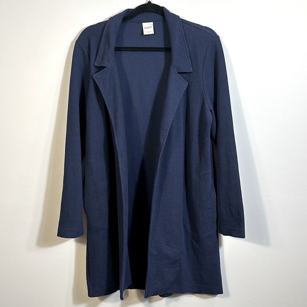 Blair Navy Blue Open Face Cardigan Women Size Medium